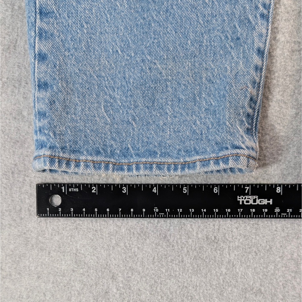 Levis Premium Wedgie Straight Jeans Light Wash High Rise Button Fly 32x25 - Picture 8 of 13